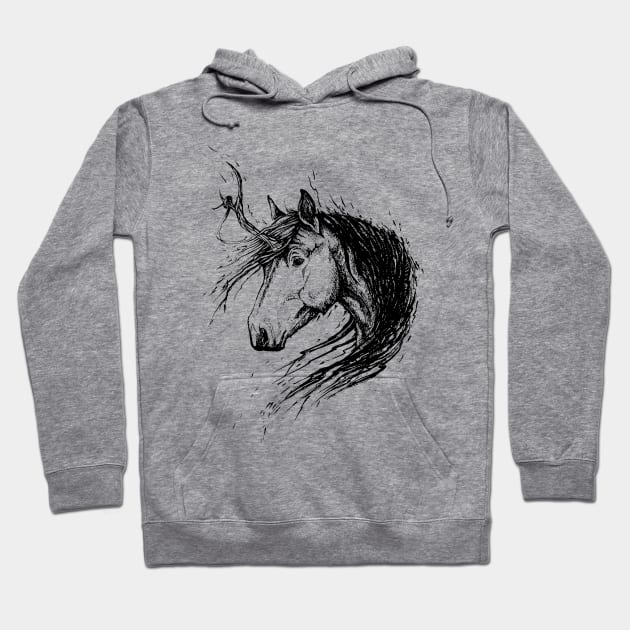 Shaggy Unicorn Hoodie by Kate_Vigdis